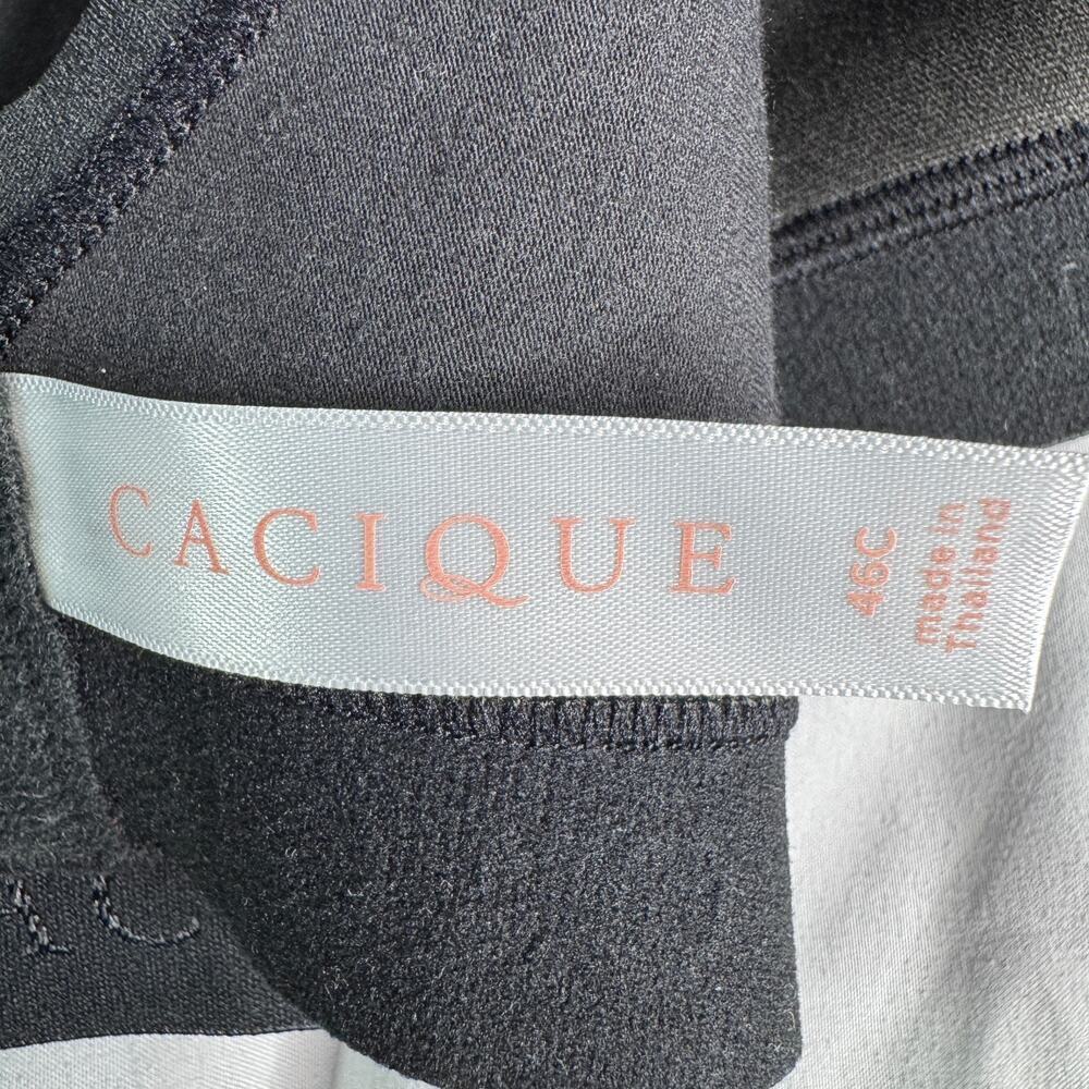 Cacique Womens 46C Black Wireless Bra Lightly Lined Plus Size Comfort - Picture 7 of 8